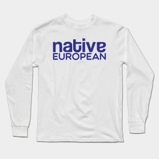 Native European Blue Long Sleeve T-Shirt